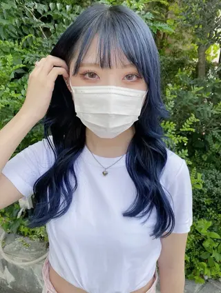 セミロング カラー ヘアアレンジ 韓国レイヤーカット/ 儚げカラーチナツのヘアスタイル