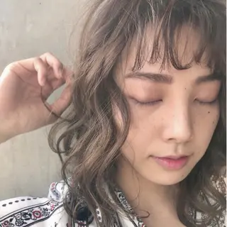 セミロング カラー パーマ ヘアアレンジ O/ODER (official)のヘアスタイル