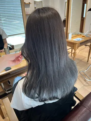 セミロング カラー 🥀韓国ヘア🥀 宮津真菜のヘアスタイル