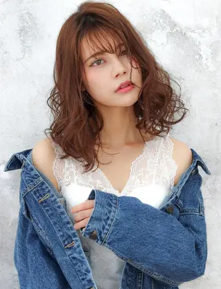 ミディアム パーマ HAIR WORKS HELM所属・ショート✨ボブ✨代表 新田見美仁のヘアスタイル