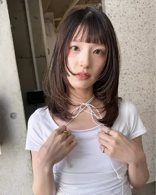 セミロング カラー ヘアアレンジ lani ブリーチ /ダブルカラーのヘアスタイル