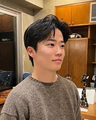 パーマ メンズ レイヤー/顔周り/ メンズ/ののか💞のヘアスタイル