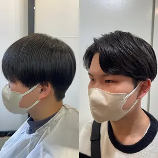 ショート パーマ メンズ 韓国風メンズ/毛流れ ヘアなら須田龍世のヘアスタイル
