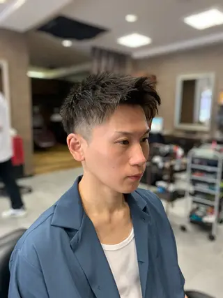 メンズ バーバーショップ涼桜新町店所属・田中大 パーマ/メンズカットのヘアスタイル