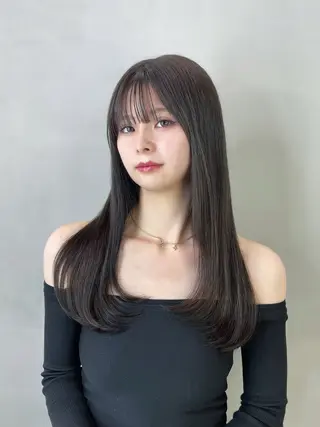 ロング MINAMO 韓国レイヤーのヘアスタイル