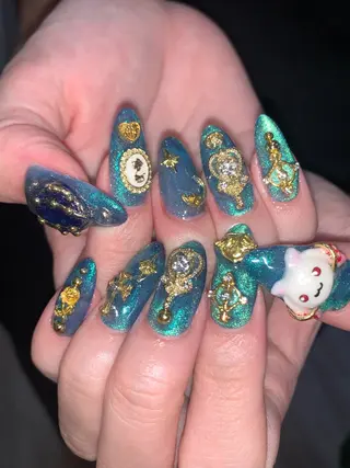 ネイル NES NAIL所属・さゆり￤推しキャラ ￤ロングネイル🩷のネイルデザイン