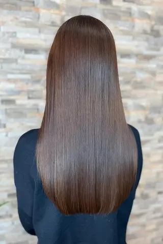 ロング 韓国レイヤーカット✨ 縮毛矯正　原田 優作のヘアスタイル