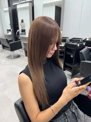 ロング カラー エクステ/透明感 韓国ヘア/KENTAのヘアスタイル