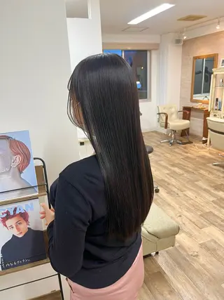 ロング カラー パーマ つぼみ/パーマ ／レイヤー／ボブのヘアスタイル