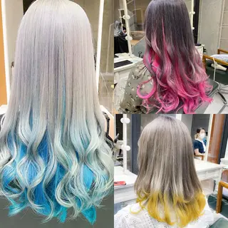 ロング カラー ヘアアレンジ 𝐑𝐈𝐍𝐊𝐀 🐣🩷のヘアスタイル