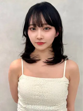 ミディアム カラー レイヤー×韓国 🇰🇷鈴木啓太のヘアスタイル