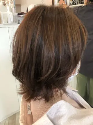 ミディアム カラー 髪質改善✨️透明感カ ラー✧*。山下さいみのヘアスタイル