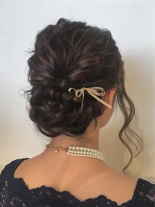 セミロング ヘアアレンジ さかい なつみのヘアスタイル