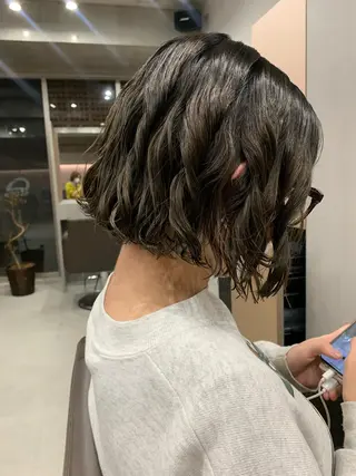 パーマ ボブパーマコテ巻き風 パーマNo1深江秀平のヘアスタイル