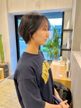 ショート カラー メンズパーマ/フェ ザーパーマ/古川晴輝のヘアスタイル