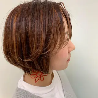 ショート 切りっぱなしボブ ソノキユウカのヘアスタイル
