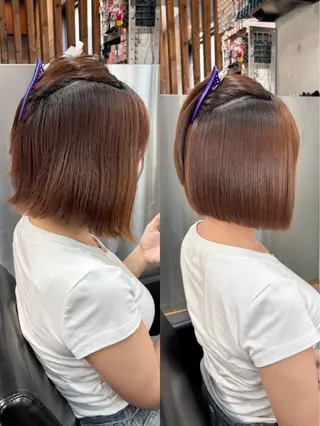 ショート カラー パーマ ショートボブ髪質改善 縮毛矯正のプロ山道潤のヘアスタイル