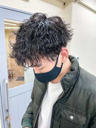 ショート パーマ メンズ メンズパーマ メンズ特化ryoのヘアスタイル