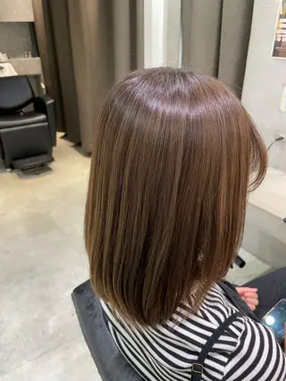 セミロング カラー 神野 れなのヘアスタイル