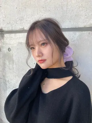 ミディアム カラー ヘアアレンジ 梅山 美侑のヘアスタイル