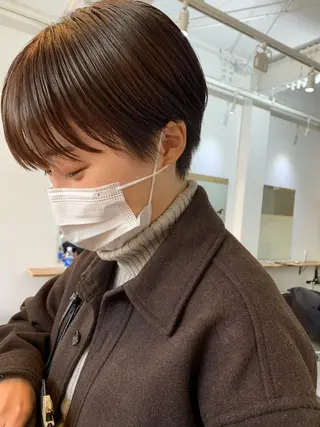 ショート カラー パーマ/透明感カラー /ボブ/吉田一生のヘアスタイル