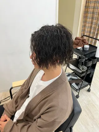 ショート パーマ メンズ Utata  literie所属・嵯峨 大地／パーマ／ ハード系／特殊系のヘアスタイル