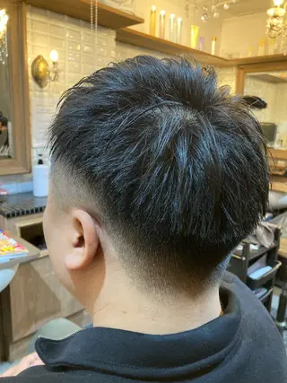 ショート メンズ ルピナス中田店長 山口大地のヘアスタイル