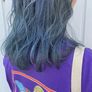 ロング カラー 婦中／メンズ/パーマ カラー/縮毛/波巻きのヘアスタイル