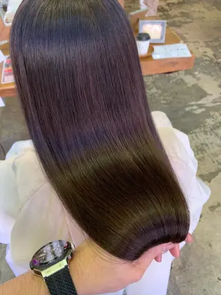 ロング カラー パーマ ヘアアレンジ メンズ キッズ マツエク・マツパ Luela堅田所属・田中 裕士のヘアスタイル