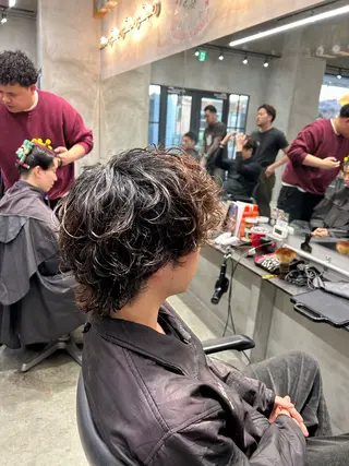 ミディアム メンズ 【明大前フェード/ メンズパーマ/岳】のヘアスタイル