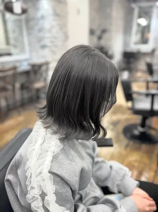 ミディアム 【💖ブリーチ/ 縮毛矯正】あおい🌷のヘアスタイル