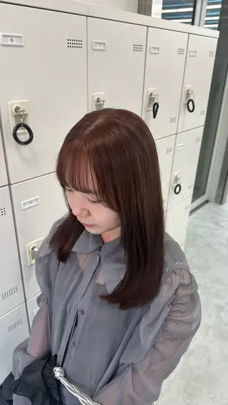 セミロング カラー ガーリーstyle ❤︎misaki🏹のヘアスタイル