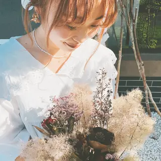 セミロング カラー ヘアアレンジ ハイトーンピンク🍑 ブリーチ🍑RINAのヘアスタイル