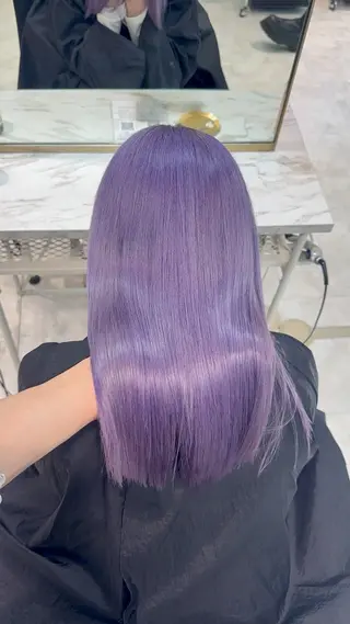 ロング カラー 【縮毛矯正ブリーチ】 MANATO🌈のヘアスタイル