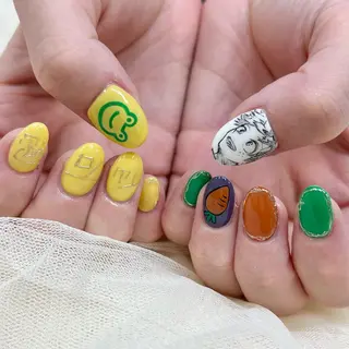 ミディアム ネイル 池袋痛ネイル Nok. 渡辺のネイルデザイン