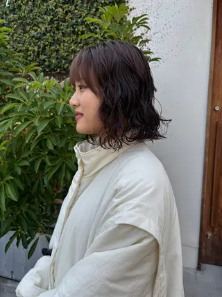 ミディアム パーマ Chiho / 梅田 / ボブ/ パーマのヘアスタイル