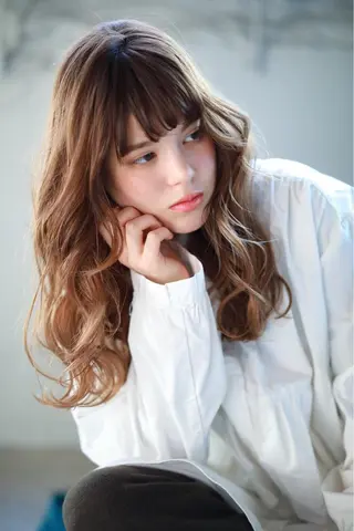 ロング パーマ 近藤 亮太のヘアスタイル