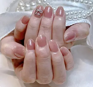 ネイル RAFFINE 月🦋🩵のネイルデザイン