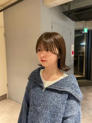 ショート カラー 葉月/ボブ/ 透明感カラー／中目黒のヘアスタイル