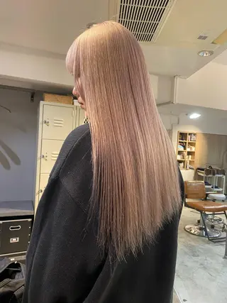 ロング カラー ブリーチなしベージュ カラー✨Takeのヘアスタイル