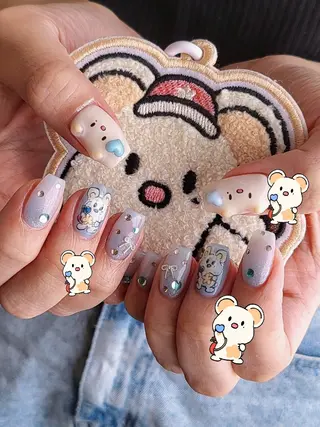 ネイル 3dパーツ/流行り 👧shushu❤️のネイルデザイン