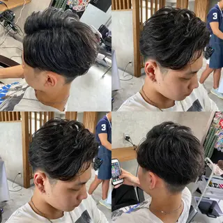 ショート パーマ メンズ R/🤎 パーマ＆ブリーチ🔥のヘアスタイル