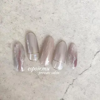 ロング ネイル espoir. muのネイルデザイン