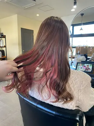 ロング maco 艶感ハイトーン🦋のヘアスタイル