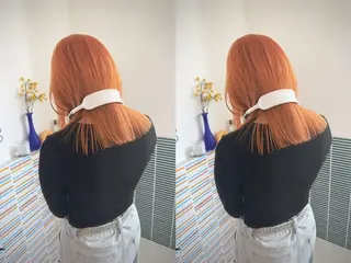 ロング カラー ホワイトカラー/梅田 ハイトーン/しんのヘアスタイル