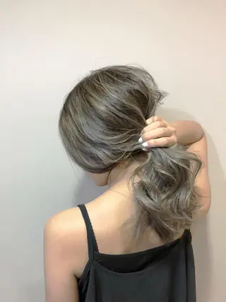 ロング カラー 小顔カット✨ 透明感カラー/村上のヘアスタイル