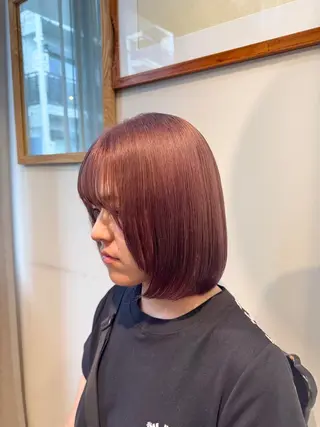 ミディアム カラー 透明感カラー/ハイト ーン/メイク/umiのヘアスタイル