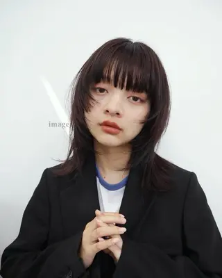 ミディアム 韓国レイヤー/ショー ト/nodokaのヘアスタイル