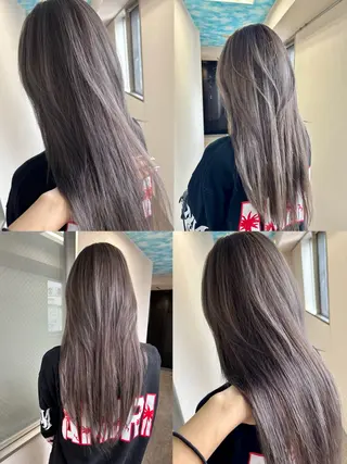 ロング カラー 松井那津子 /ハイライトブリーチのヘアスタイル
