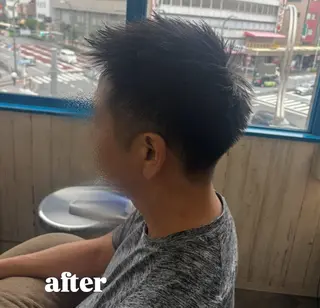 ショート メンズ 🌙透明感カラー／ 丁寧施術｜松本のヘアスタイル